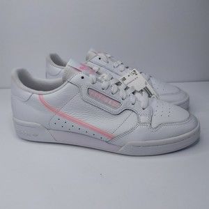 adidas Originals Continental 80 W White/True Pink Leather Adult Trainers Shoes